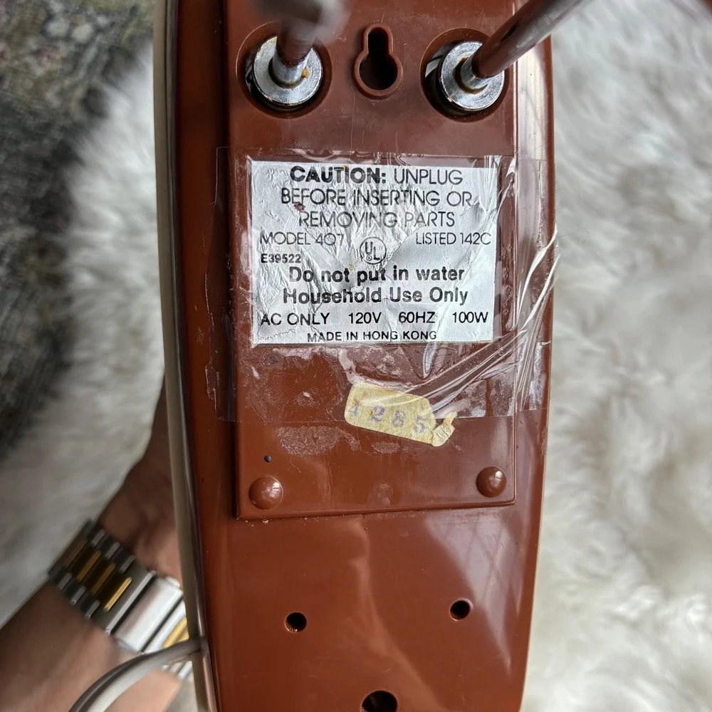 Vintage Robeson 5 Speed Hand Mixer Retro Brown Cream Electric‎ Mixer Works